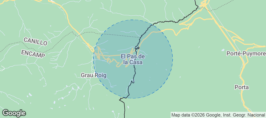 Pas de la Casa Airbnb map